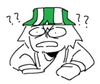 driftbit: Philza Minecraft leaning forward looking befuddled with question marks around his head. (philza)