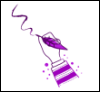 violetverse: (purple hand writing)