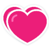 amiserablepileofwords: Two overlapping pink hearts (Sapphtember)