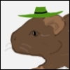 devilwithabirddress: a digital drawing of an octodont wearing a little green hat (Default)