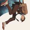 sweettartheart: Ten floating upside down with the galaxy in his coat (DW Ten upside down)