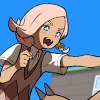 linky: Ilima pointing with an excited expression. (Pokemon: Ilima - Battle)
