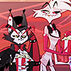 cornerofmadness: husk and angel eat popcorn (Popcorn for two)