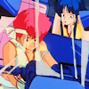 linky: Kei and Yuri in a cockpit. (Dirty Pair: KeiYuri - Cockpit)