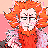 javert: lysandre making a heart with his fingers, looking unimpressed. cat ears and whiskers are drawn over his face (pkmn lysandre heart)