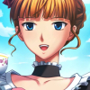 catgiri: Beatrice Ushiromiya from Umineko smiling as she holds a cup of tea (beatrice)