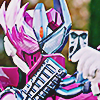 linky: Kamen Rider Valvarad holding a chemy card. (Gotchard: KR Valvarad - Card)
