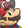 mamamias: Mario raising his eyebrows, smug or knowing. (coy)