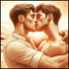spikecentric: men kissing on a beach (Default)