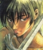 hexenprinzessin: An anime illustration of a young brown-skinned woman with short black hair, holding a sword. (casca)