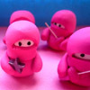 pennyroyal: Tiny pink plush ninjas (Stealthy like a ninja)