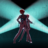setsuntamew: Kohaku and Madara in the Nebula MV, backlit by two green spotlights (Kohaku &amp; Madara → in spotlight)