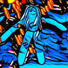 feng_shui_house: Long limbed scrappy doll photo filtered in cool and hot colors (Limbo)