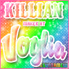 setsuntamew: "Killian maker at Voglia" in rainbow on a rainbow background (voglia → 05)