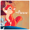 cyare: A cartoon squirrel with the text: ~Awww (Text: Awww)