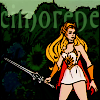 cimorene: Cartoon of 80s She-Ra with her sword (she-ra)