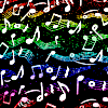 nondenomifan: Rainbow-colored musical symbols (Rainbow Colored Notes by nondenomicon)