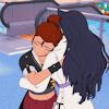 sarajayechan: Blake and Ilia embrace as they part ways, Blake to return to her team and Ilia to return to Menagerie ([RWBY] Catmeleon)