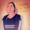 magnavox_23: The 13th Doctor with the text 'I should say that to Yaz' after 15 said he loved her. (DW_Doctor_tellYazIloveher)