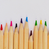 elanastars: line of colored pencils on a white background (colored pencils)