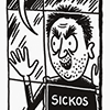 holyscream: The “Sickos Haha Yes” guy, a man in a shirt labeled “Sickos” looking in on a scene from a window. (sicko)
