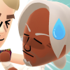 deviilsbane: mii eil, annoyed, pushing viktor away (eilannoyed)