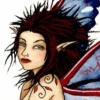 smellyunfortunate: photo of a fairy with spiky brown hair, dark lips, and a bratty expression. (the brat)