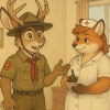 theradicalchild: (Jackalope Scoutmaster and Fox Nurse)