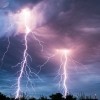 lightning_beast: A photograph of two bolts of lightning. (Default)