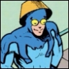 cliffyg: DC Comics character Ted Kord/Blue Beetle with a bowl on his head, smiling. (ted kord)