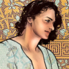 lobelia321: Young man with curly locks against golden background (DP by becca ming)
