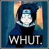 e_k_braveman: Sasuke Uchiha making a confused face. Caption is "whut." in all caps. (whut)