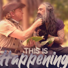 magnavox_23: Stede picking food out of Ed's beard with the caption 'This is happening' (OFMD_Ed/Stede_thisishappening)