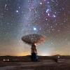 purplecat: Picture of a Satellite dish under a starry sky. (General:Space)