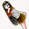 brinkles: Rei Hino in her school uniform posing with hands behind her back (Rei Hino, Sailor moon manga)