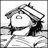bokuwatetsuo: from volume 2, me with a book resting over my face (labbook)