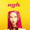 tropicsbear: Mira from KPop Demon Hunters rolling her eyes with the word 'ugh' floating above her (KPDH: Mira ugh)