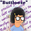 sarajayechan: Tina against a background of her erotic friendfiction "Buttloose" ([Bob's Burgers] Tina)