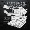 sabotabby: a computer being attacked by arrows. Text reads "butlerian jihad now. Send computers to hell. If you make a robot I will kill you." (bulterian jihad)