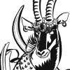 brezerker: ink drawing of an anthropomorphic sable antelope (sable antelope)