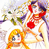 sarajayechan: Rei and Minako dressed as brides ([Sailor Moon] Rei/Minako)
