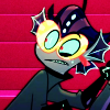 militarypenguin: Baxter looking startled, from Hazbin Hotel. (HH - startled)