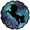 teagan_starfarer: Silhouette unicorn with a starry background (Default)
