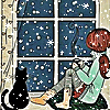 gwendraith: (christmas snowy window and cat)