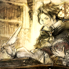 mikogalatea: Cyrus from Octopath Traveler, researching away with an open book in one hand and a quill pen in the other. ([Octopath] Cyrus)