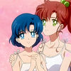 sarajayechan: Makoto and Ami in their princess forms, the former's hand on the latter's shoulder ([Sailor Moon] Makoto/Ami)