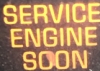 kayla_allen: The SERVICE ENGINE SOON indicator light on Kayla's 1989 Chevrolet Astro minivan. (Service Engine Soon)