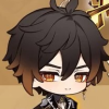 asuraid: Zhongli's chibi with a smug expression. (zhongli 2)