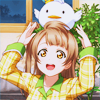 autumninpluto: Kotori with a bird plushie ([ll] plushie kotori)