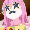 autumninpluto: Bocchi wearing her fake mustache and star sunglasses ([btr] cool bocchi)